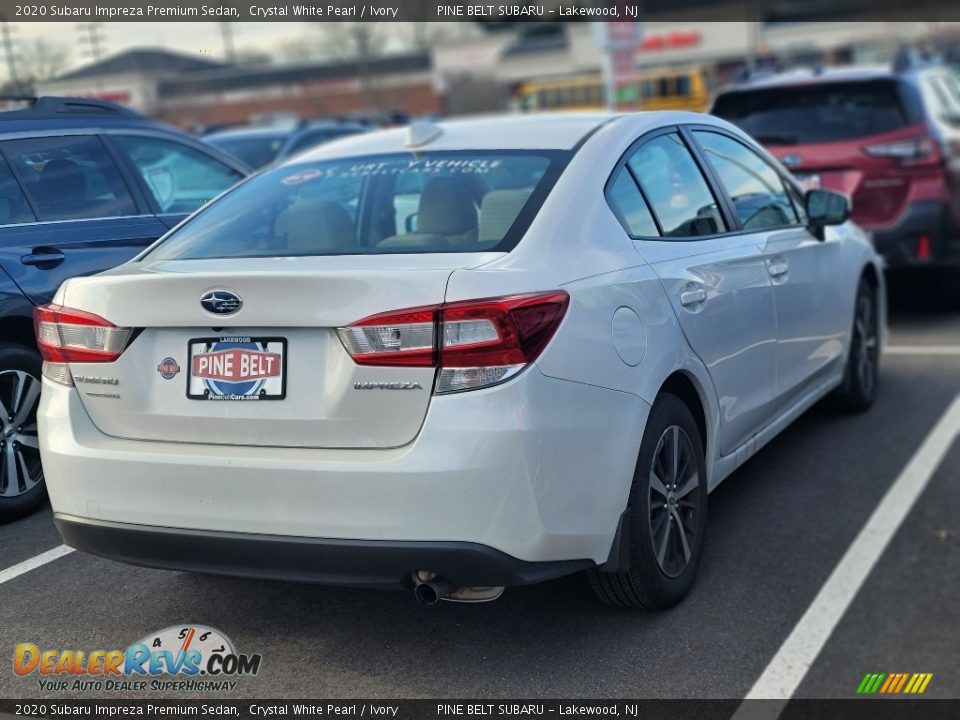 2020 Subaru Impreza Premium Sedan Crystal White Pearl / Ivory Photo #2