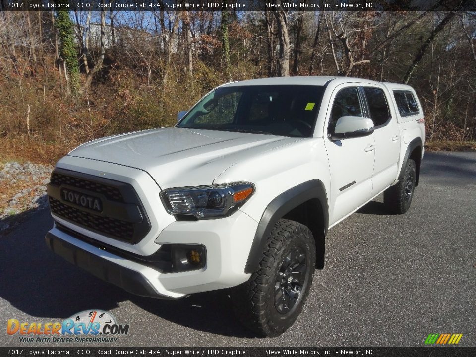 2017 Toyota Tacoma TRD Off Road Double Cab 4x4 Super White / TRD Graphite Photo #2