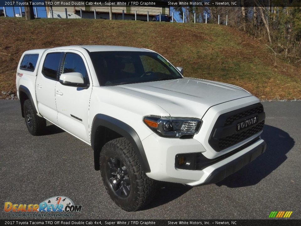 2017 Toyota Tacoma TRD Off Road Double Cab 4x4 Super White / TRD Graphite Photo #4