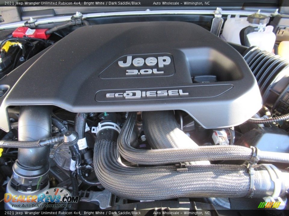 2021 Jeep Wrangler Unlimited Rubicon 4x4 Bright White / Dark Saddle/Black Photo #6