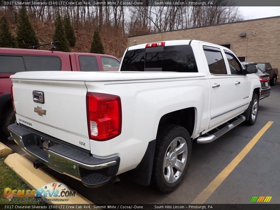 2017 Chevrolet Silverado 1500 LTZ Crew Cab 4x4 Summit White / Cocoa/­Dune Photo #4