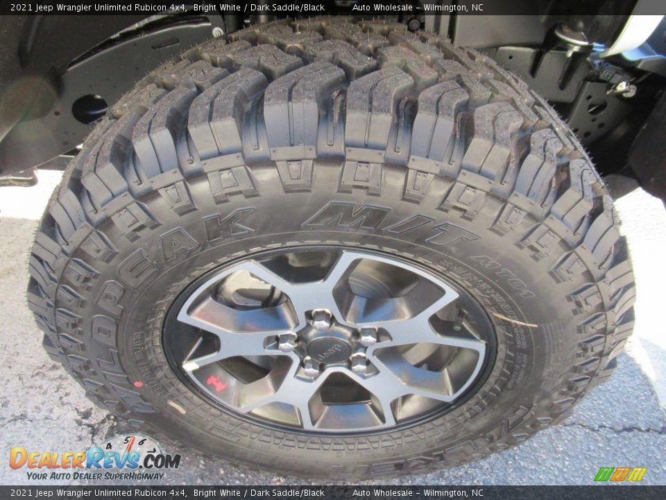 2021 Jeep Wrangler Unlimited Rubicon 4x4 Bright White / Dark Saddle/Black Photo #7