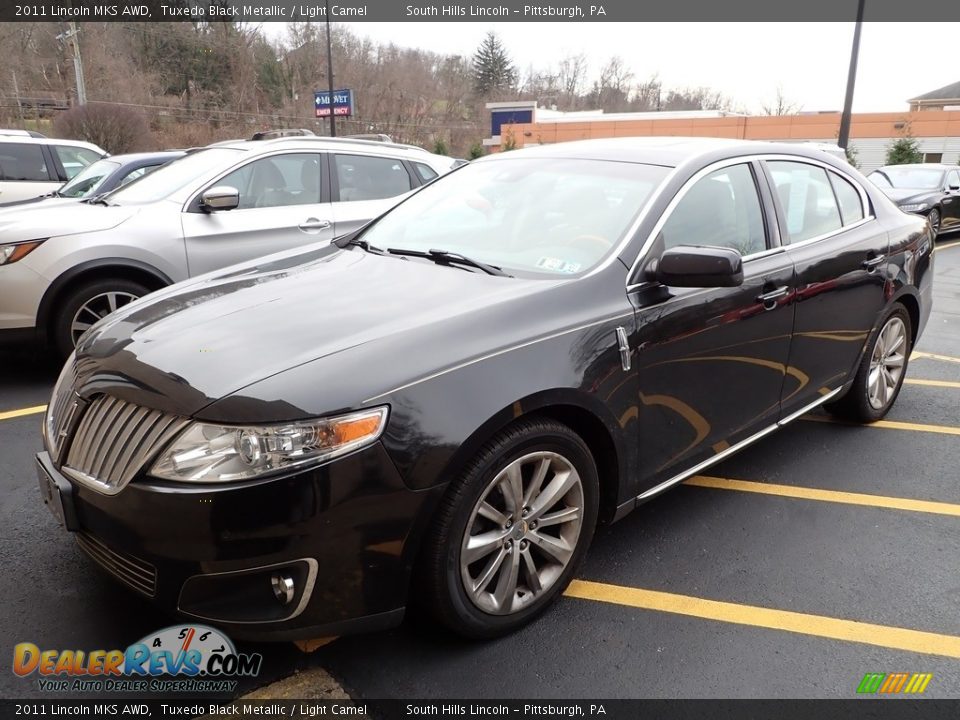 2011 Lincoln MKS AWD Tuxedo Black Metallic / Light Camel Photo #1