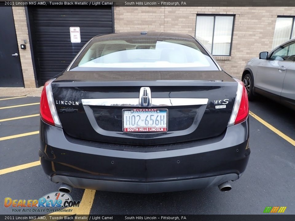 2011 Lincoln MKS AWD Tuxedo Black Metallic / Light Camel Photo #3