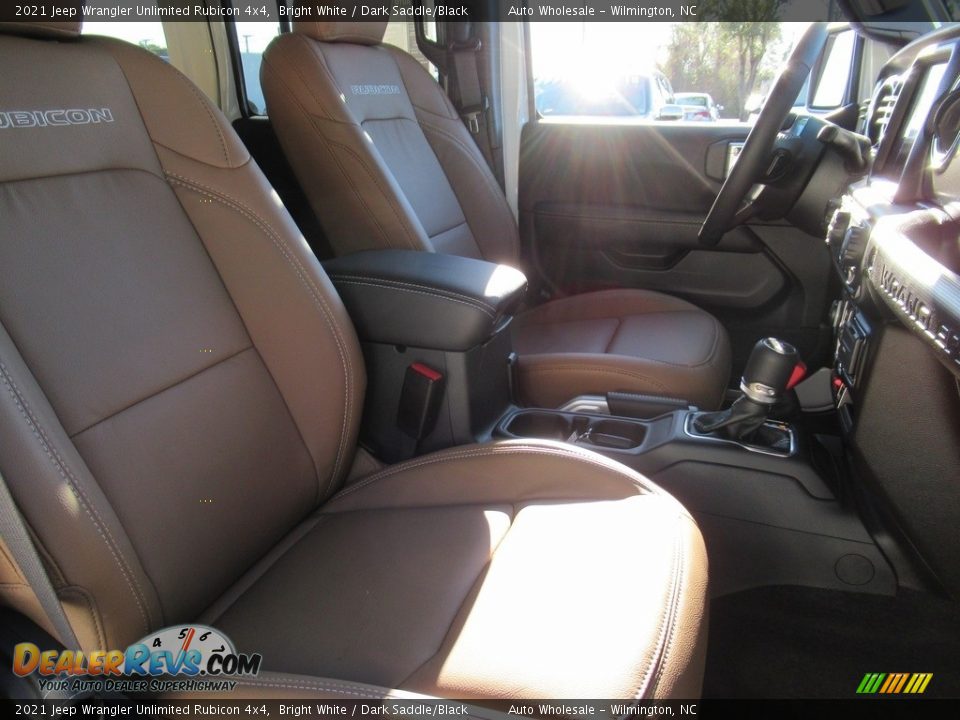 2021 Jeep Wrangler Unlimited Rubicon 4x4 Bright White / Dark Saddle/Black Photo #13