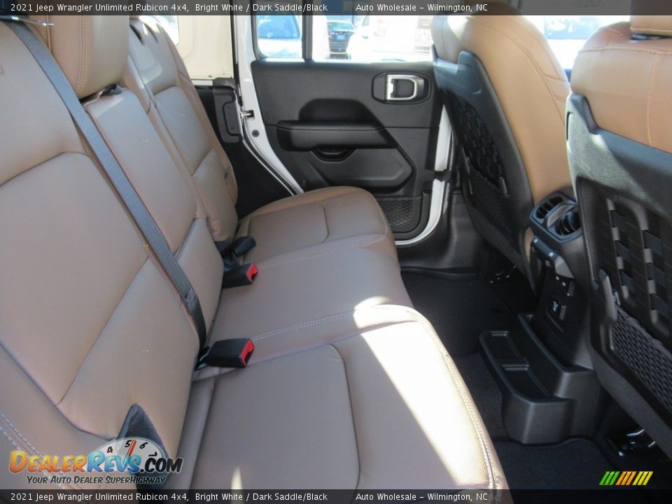 2021 Jeep Wrangler Unlimited Rubicon 4x4 Bright White / Dark Saddle/Black Photo #14