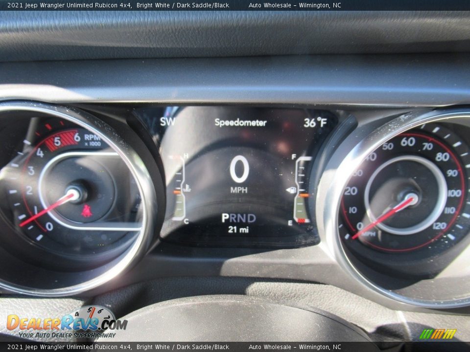 2021 Jeep Wrangler Unlimited Rubicon 4x4 Bright White / Dark Saddle/Black Photo #16
