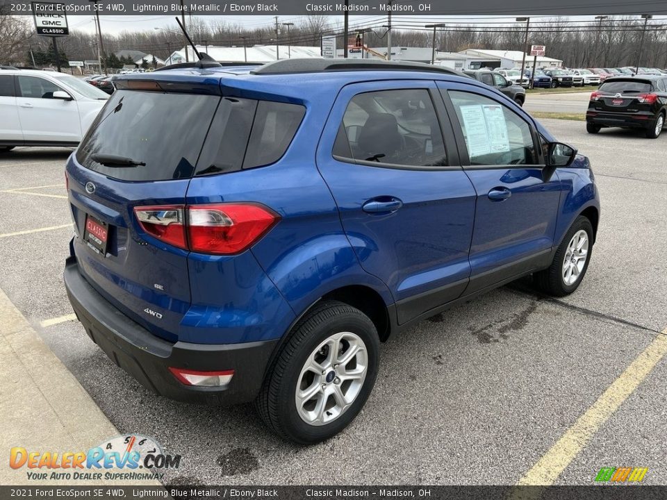 2021 Ford EcoSport SE 4WD Lightning Blue Metallic / Ebony Black Photo #3
