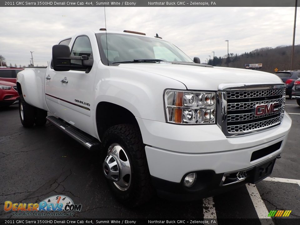 2011 GMC Sierra 3500HD Denali Crew Cab 4x4 Summit White / Ebony Photo #4