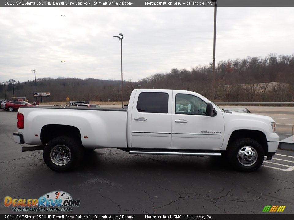 2011 GMC Sierra 3500HD Denali Crew Cab 4x4 Summit White / Ebony Photo #5