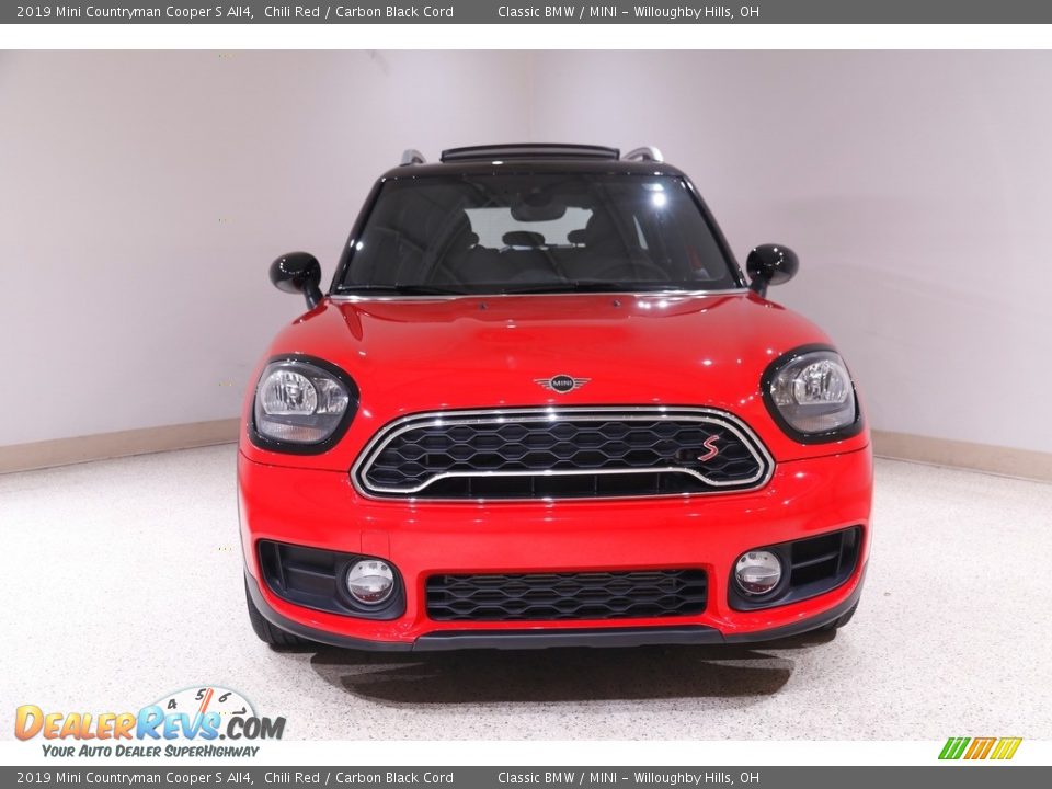 2019 Mini Countryman Cooper S All4 Chili Red / Carbon Black Cord Photo #2