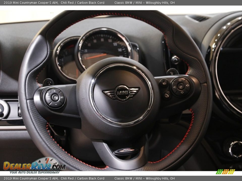 2019 Mini Countryman Cooper S All4 Chili Red / Carbon Black Cord Photo #7