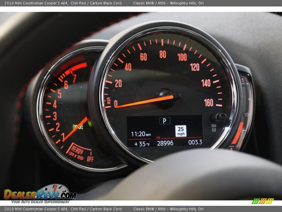 2019 Mini Countryman Cooper S All4 Chili Red / Carbon Black Cord Photo #8