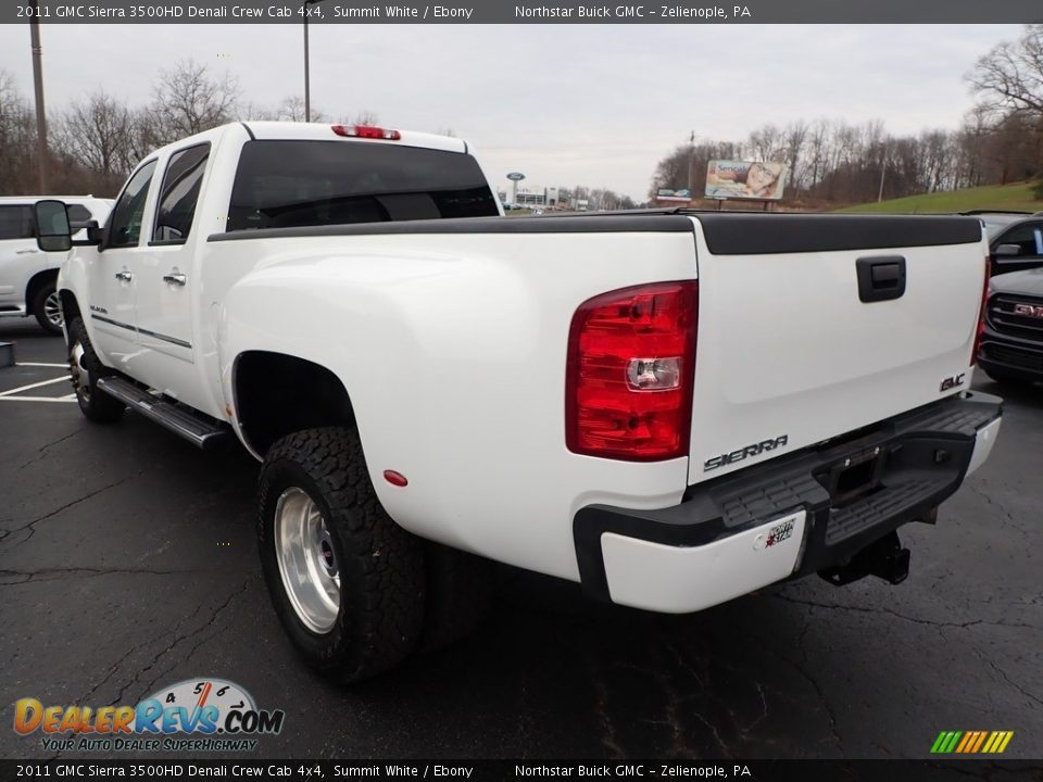 2011 GMC Sierra 3500HD Denali Crew Cab 4x4 Summit White / Ebony Photo #11