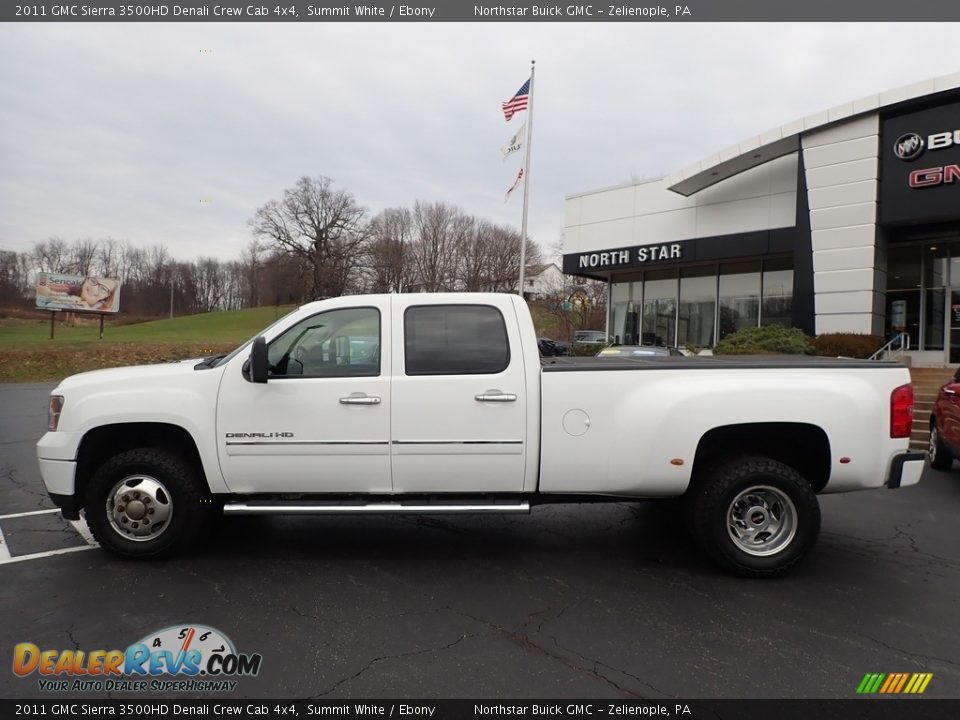 2011 GMC Sierra 3500HD Denali Crew Cab 4x4 Summit White / Ebony Photo #12