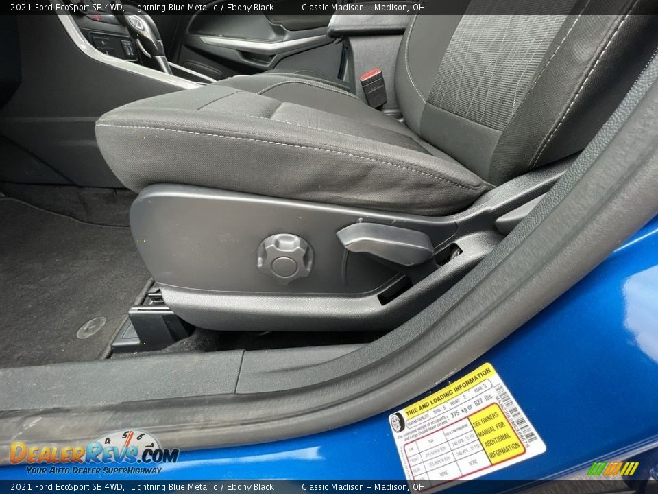 2021 Ford EcoSport SE 4WD Lightning Blue Metallic / Ebony Black Photo #17