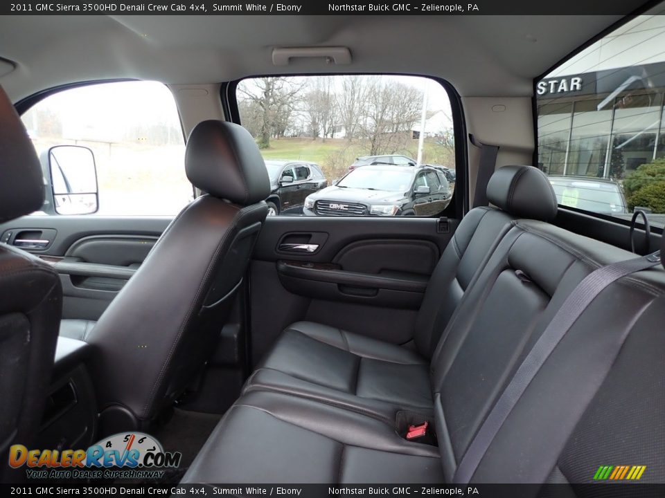 2011 GMC Sierra 3500HD Denali Crew Cab 4x4 Summit White / Ebony Photo #17