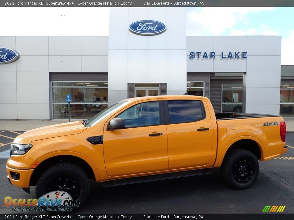 2021 Ford Ranger XLT SuperCrew 4x4 Cyber Orange Metallic / Ebony Photo #1