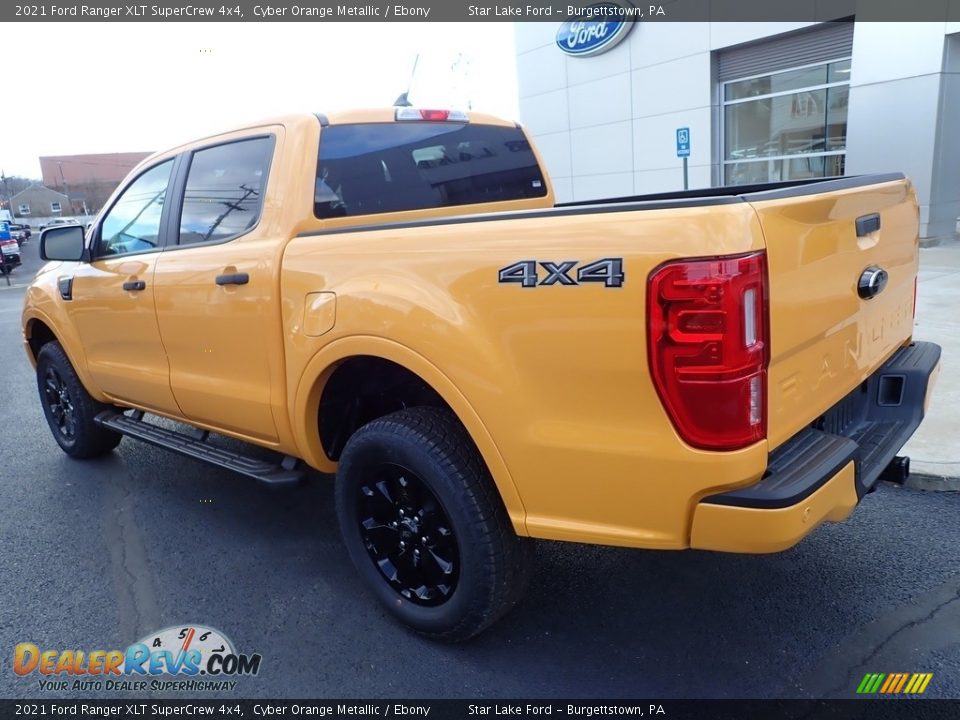 2021 Ford Ranger XLT SuperCrew 4x4 Cyber Orange Metallic / Ebony Photo #3