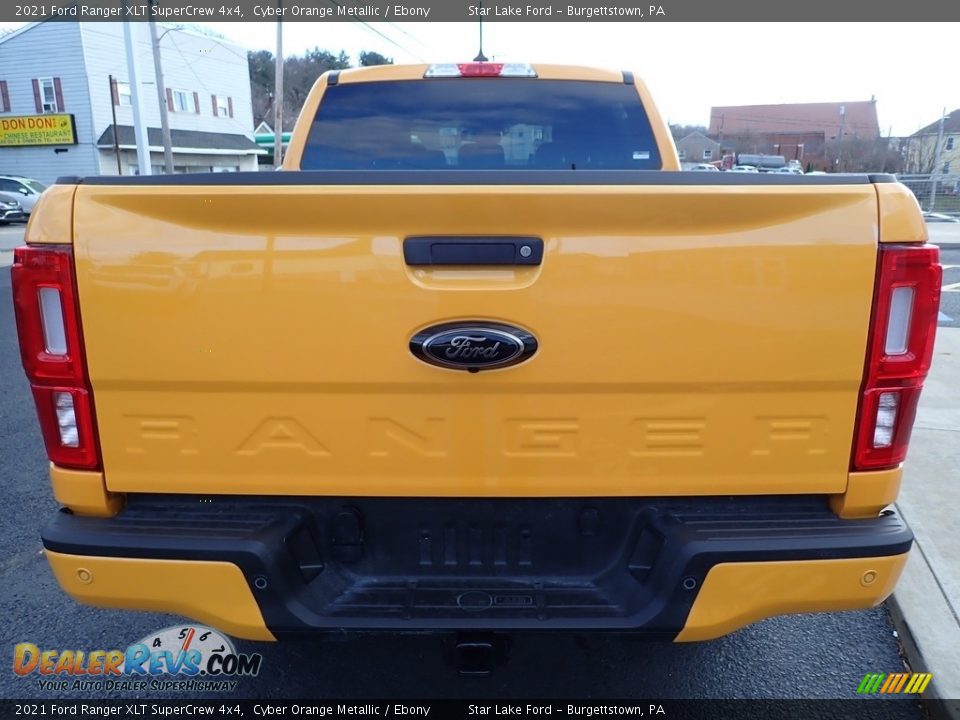 2021 Ford Ranger XLT SuperCrew 4x4 Cyber Orange Metallic / Ebony Photo #4