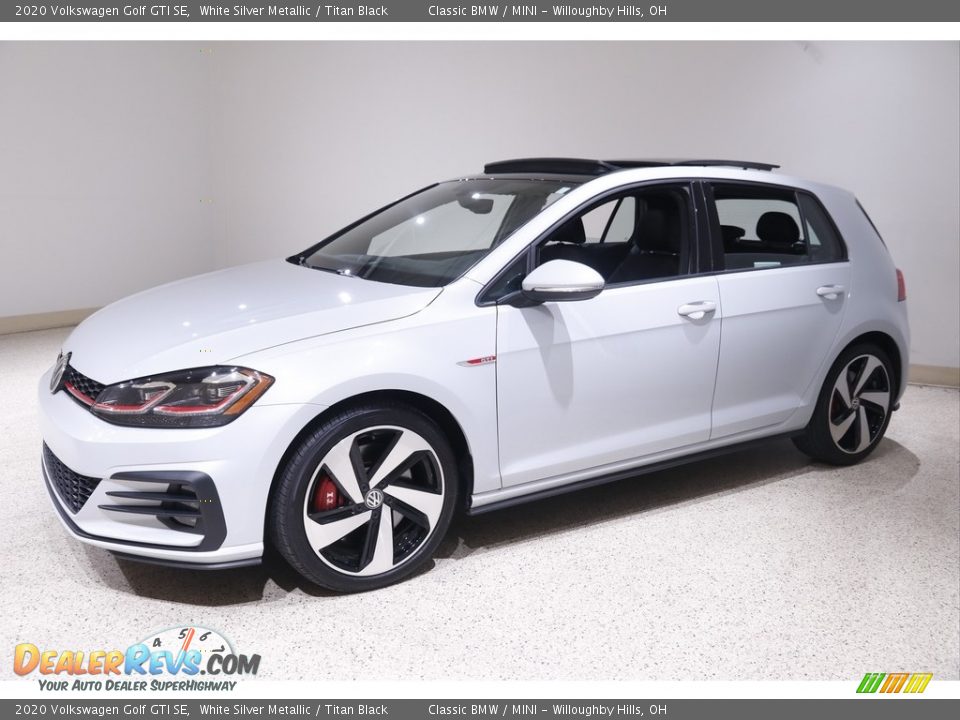 2020 Volkswagen Golf GTI SE White Silver Metallic / Titan Black Photo #3