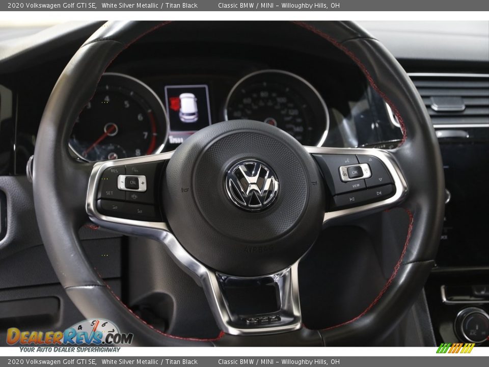 2020 Volkswagen Golf GTI SE White Silver Metallic / Titan Black Photo #7