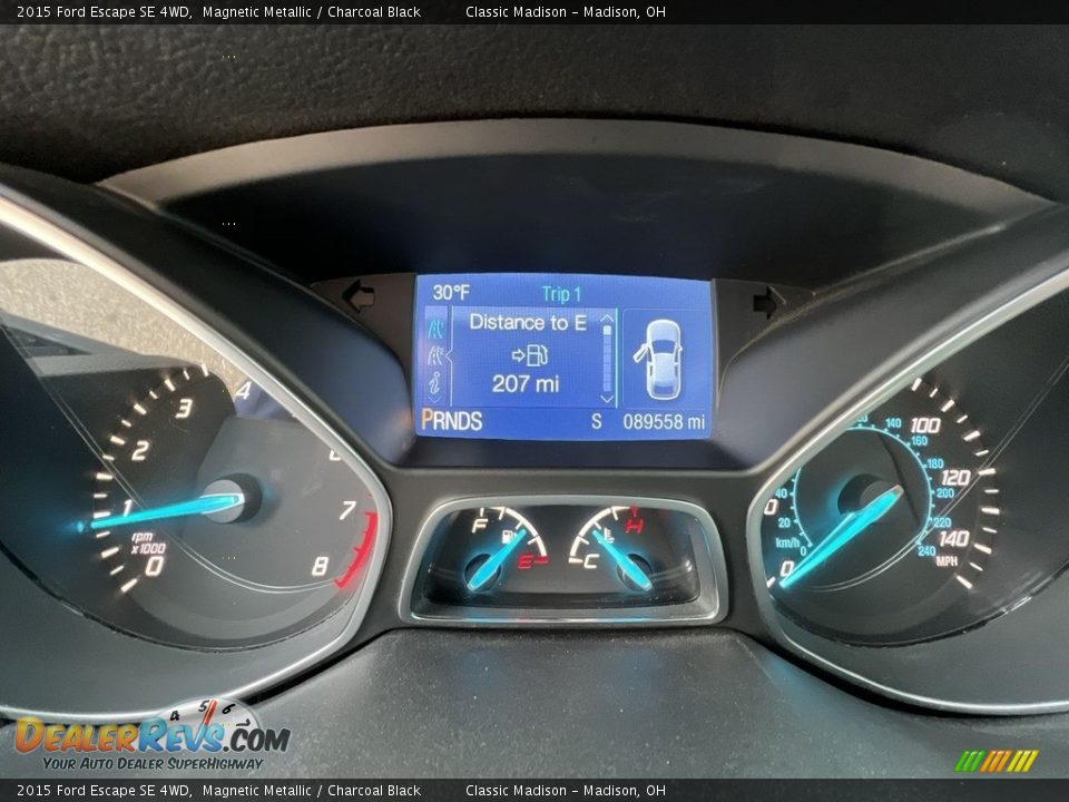 2015 Ford Escape SE 4WD Magnetic Metallic / Charcoal Black Photo #19