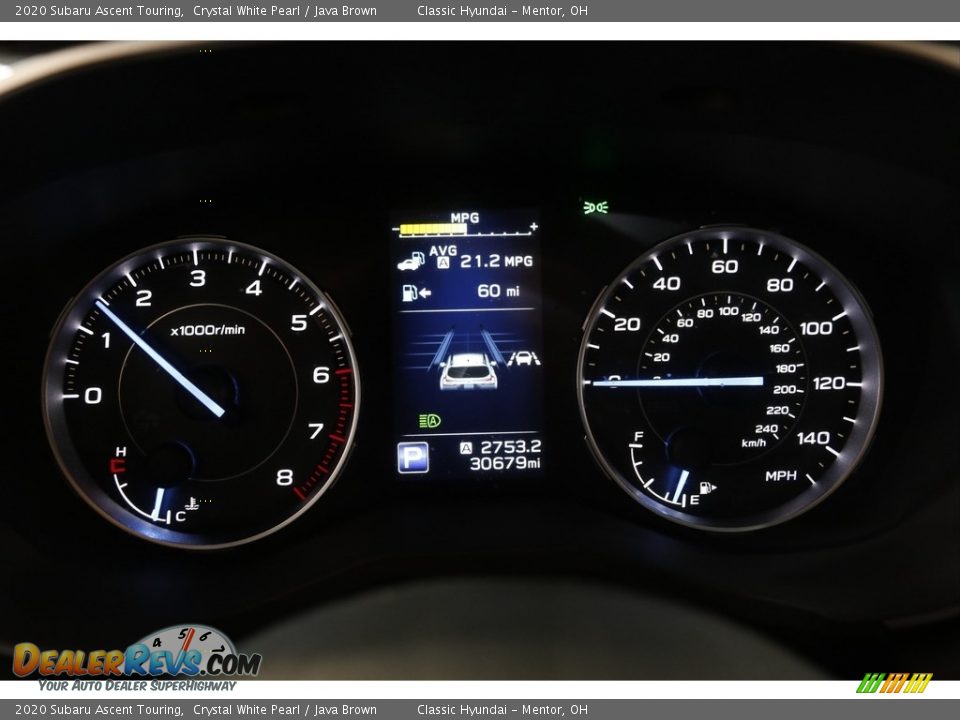 2020 Subaru Ascent Touring Crystal White Pearl / Java Brown Photo #8