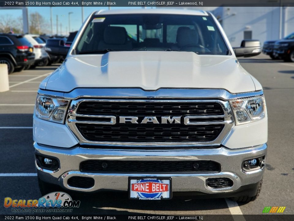 2022 Ram 1500 Big Horn Quad Cab 4x4 Bright White / Black Photo #3