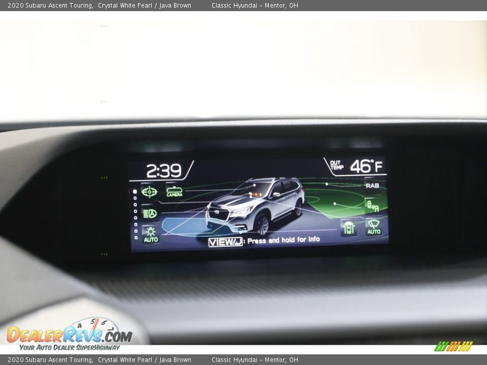 2020 Subaru Ascent Touring Crystal White Pearl / Java Brown Photo #10
