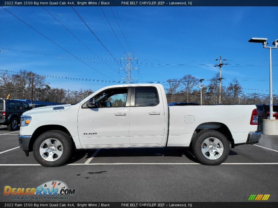 2022 Ram 1500 Big Horn Quad Cab 4x4 Bright White / Black Photo #4