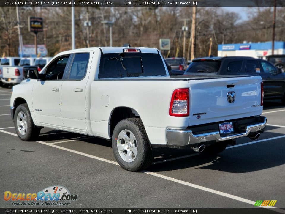 2022 Ram 1500 Big Horn Quad Cab 4x4 Bright White / Black Photo #6