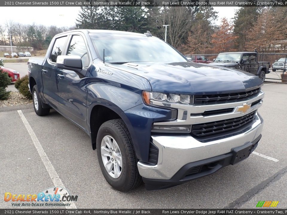 2021 Chevrolet Silverado 1500 LT Crew Cab 4x4 Northsky Blue Metallic / Jet Black Photo #2