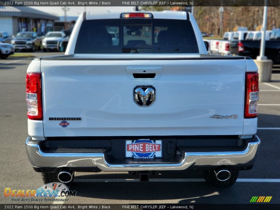 2022 Ram 1500 Big Horn Quad Cab 4x4 Bright White / Black Photo #7