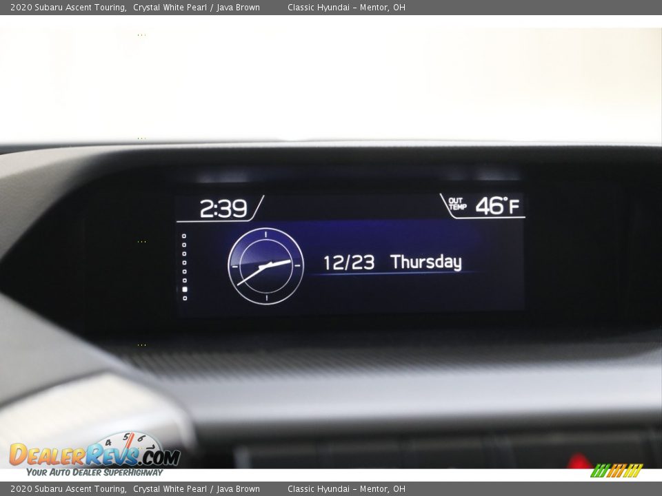 2020 Subaru Ascent Touring Crystal White Pearl / Java Brown Photo #15