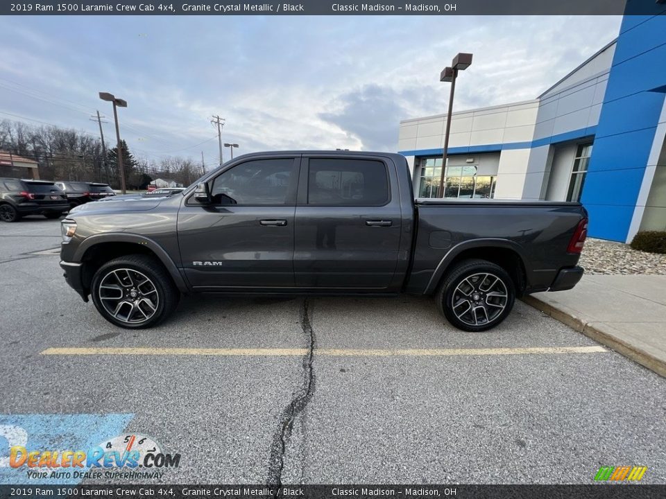 2019 Ram 1500 Laramie Crew Cab 4x4 Granite Crystal Metallic / Black Photo #3