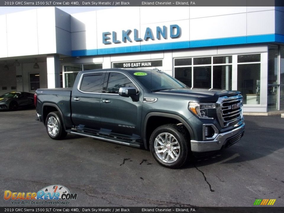 2019 GMC Sierra 1500 SLT Crew Cab 4WD Dark Sky Metallic / Jet Black Photo #1