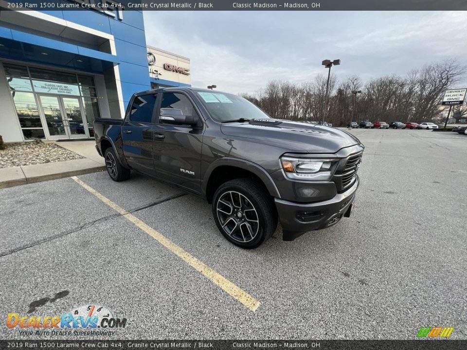 2019 Ram 1500 Laramie Crew Cab 4x4 Granite Crystal Metallic / Black Photo #5