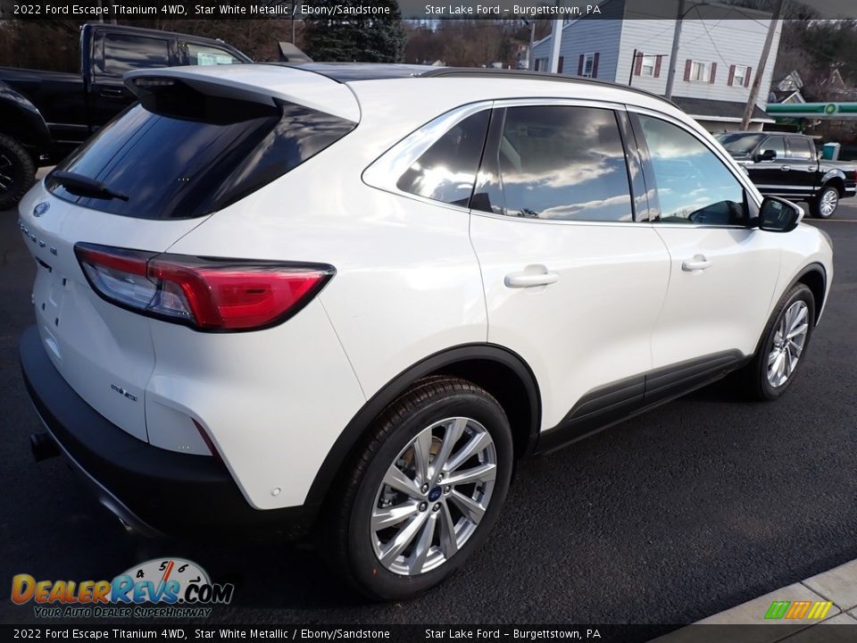 2022 Ford Escape Titanium 4WD Star White Metallic / Ebony/Sandstone Photo #6