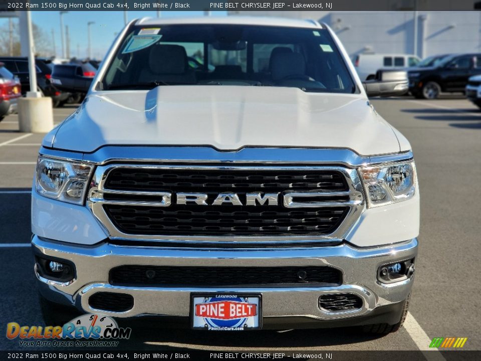 2022 Ram 1500 Big Horn Quad Cab 4x4 Bright White / Black Photo #3