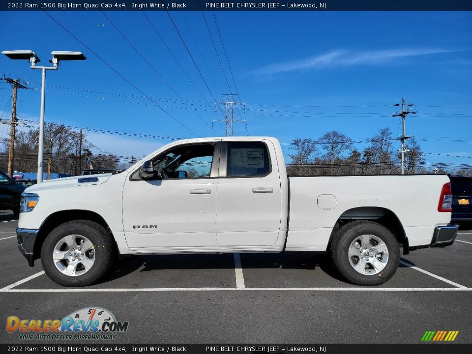 2022 Ram 1500 Big Horn Quad Cab 4x4 Bright White / Black Photo #4