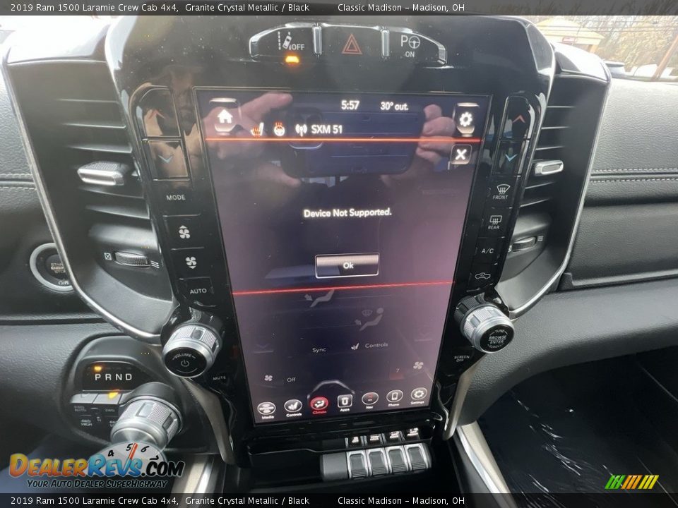 2019 Ram 1500 Laramie Crew Cab 4x4 Granite Crystal Metallic / Black Photo #12
