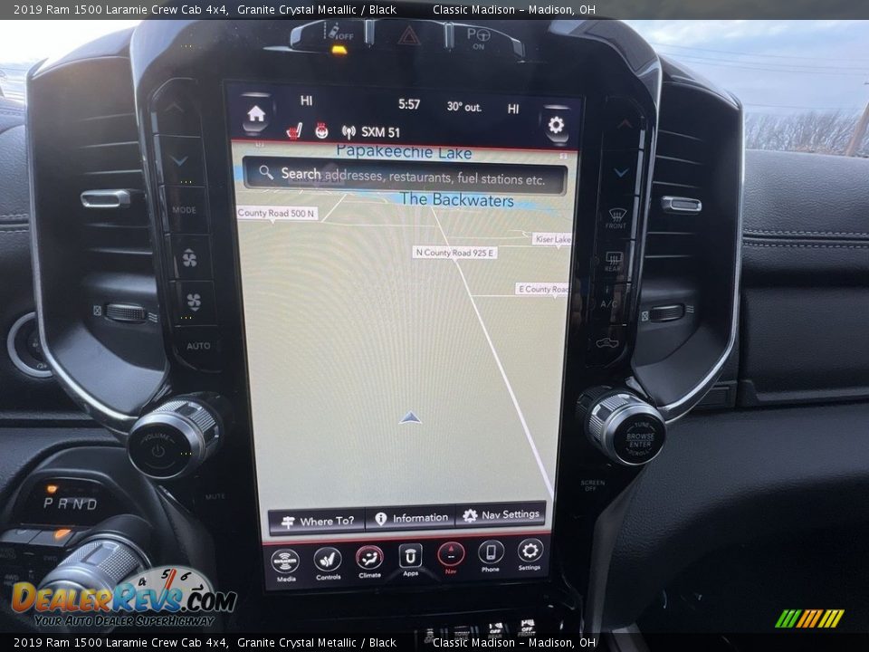 2019 Ram 1500 Laramie Crew Cab 4x4 Granite Crystal Metallic / Black Photo #14