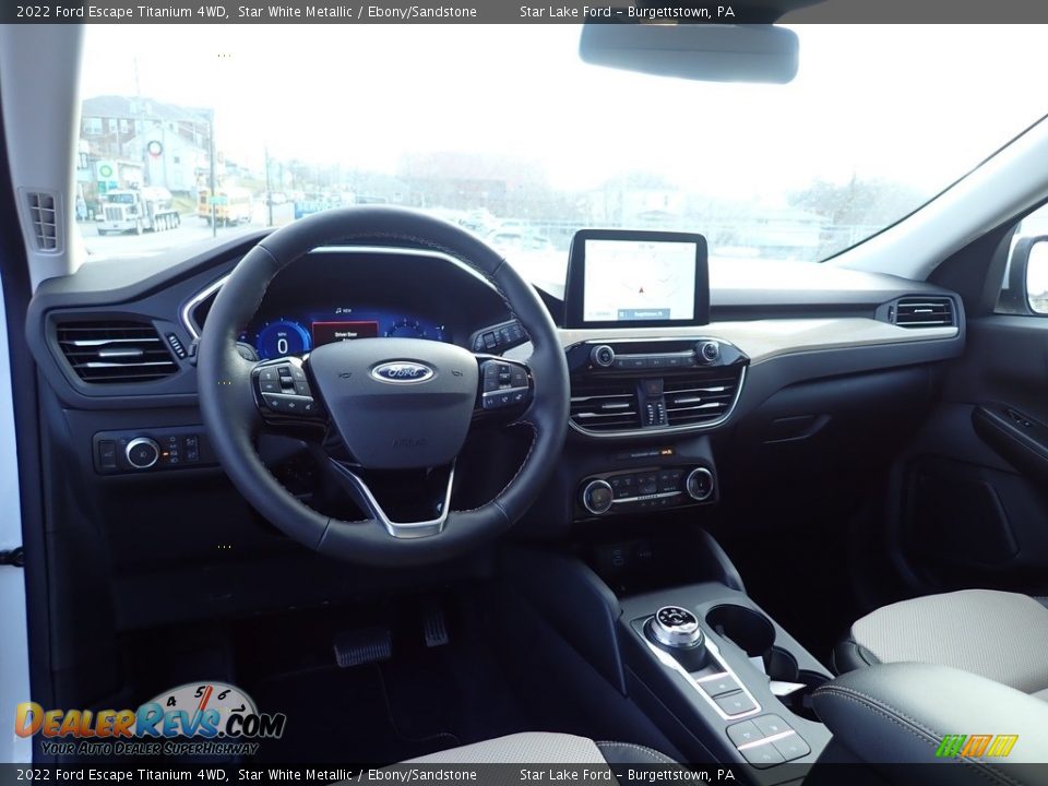 Ebony/Sandstone Interior - 2022 Ford Escape Titanium 4WD Photo #12