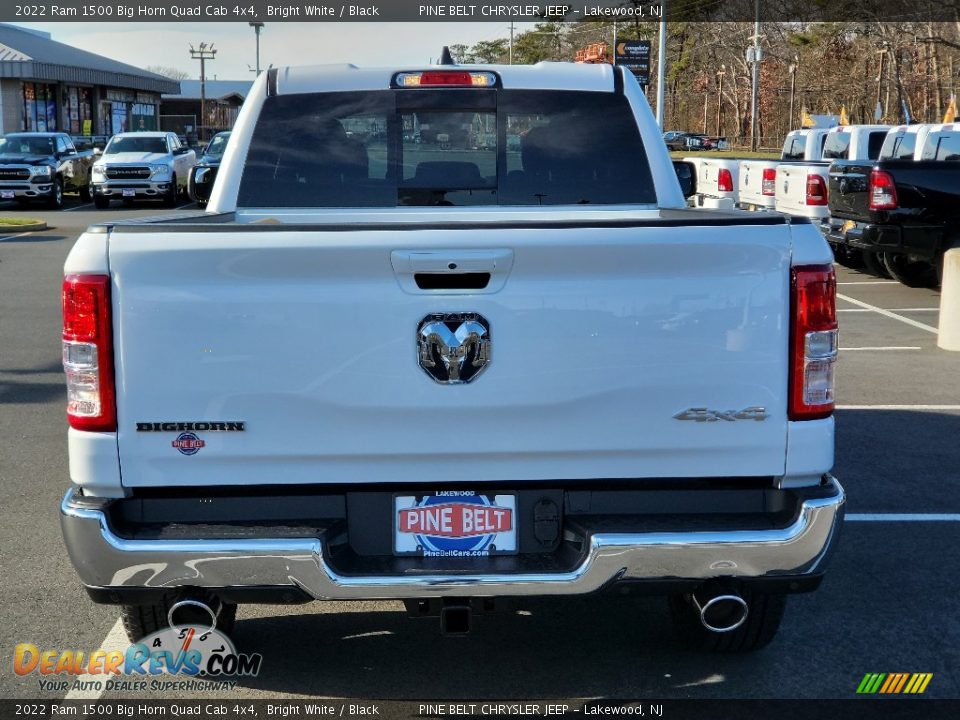 2022 Ram 1500 Big Horn Quad Cab 4x4 Bright White / Black Photo #7