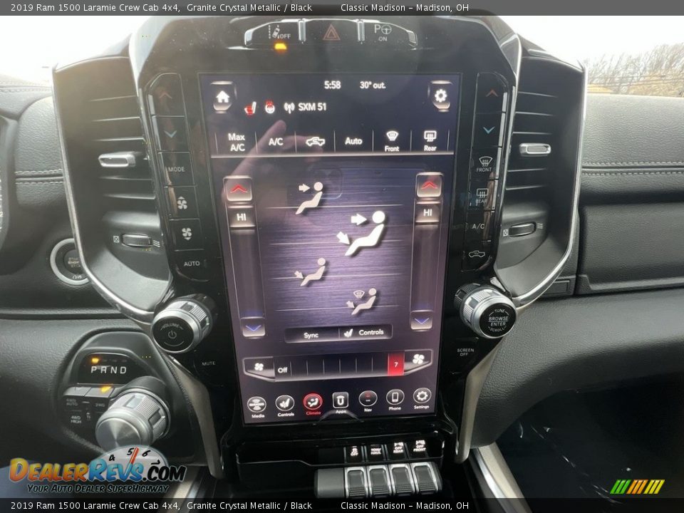 2019 Ram 1500 Laramie Crew Cab 4x4 Granite Crystal Metallic / Black Photo #15