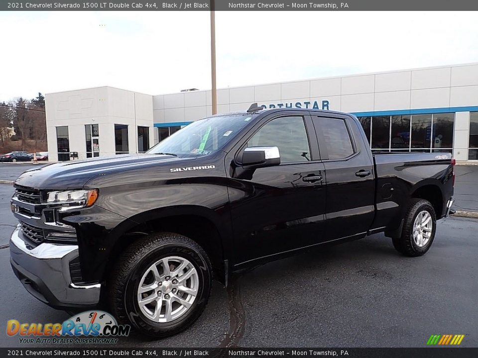 2021 Chevrolet Silverado 1500 LT Double Cab 4x4 Black / Jet Black Photo #1