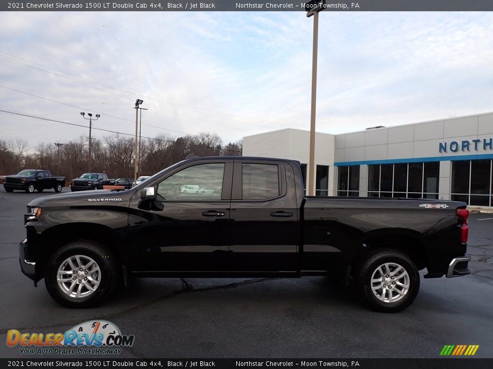 2021 Chevrolet Silverado 1500 LT Double Cab 4x4 Black / Jet Black Photo #2