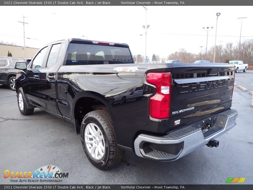 2021 Chevrolet Silverado 1500 LT Double Cab 4x4 Black / Jet Black Photo #3