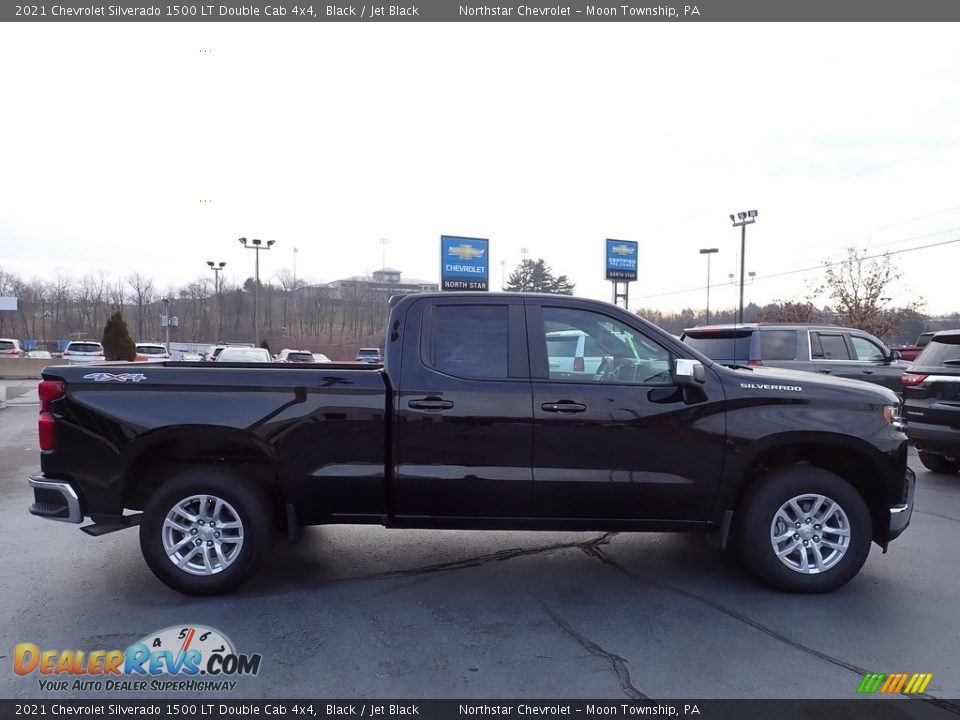 2021 Chevrolet Silverado 1500 LT Double Cab 4x4 Black / Jet Black Photo #6